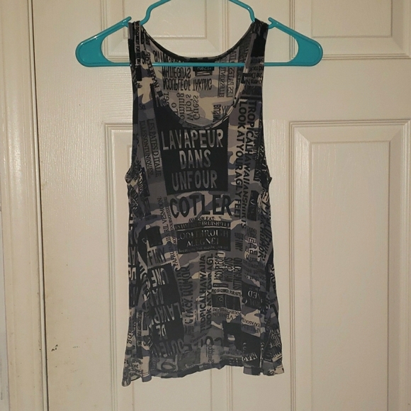Rue21 Grey Newprint Tank Top - Picture 1 of 3